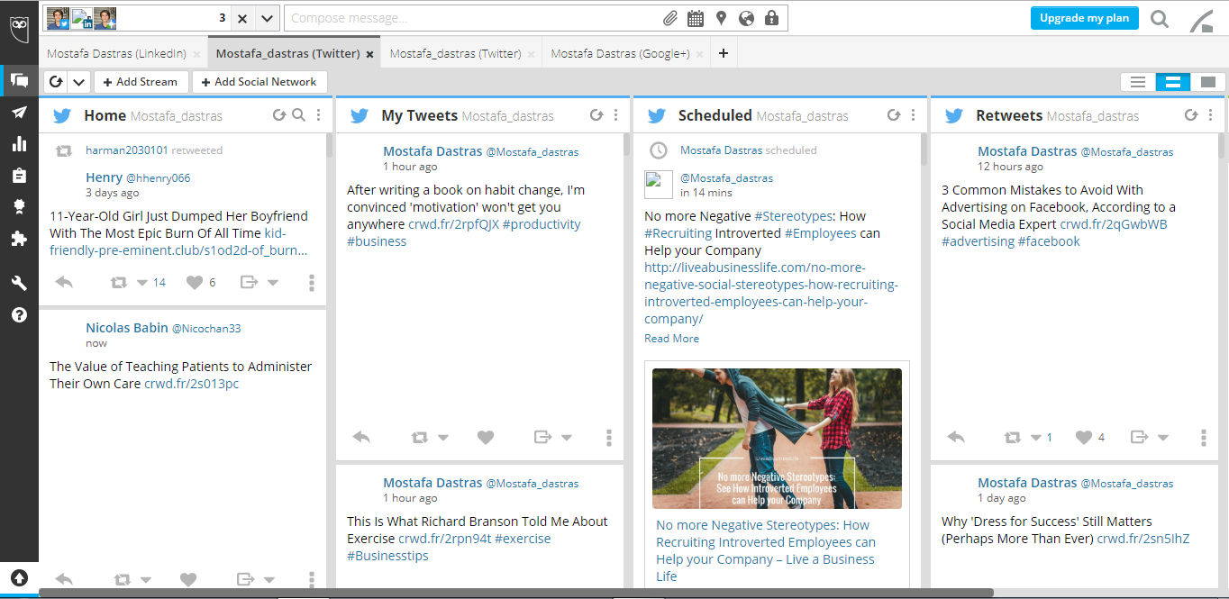Hootsuite add social network